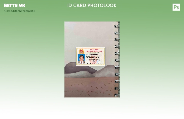 Модерен стил верзија на Виетнам лична карта photolook ПРЕДЕН шаблон